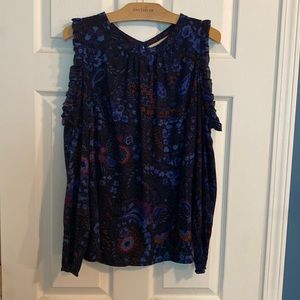 Large LOFT  cold shoulder long sleeve top